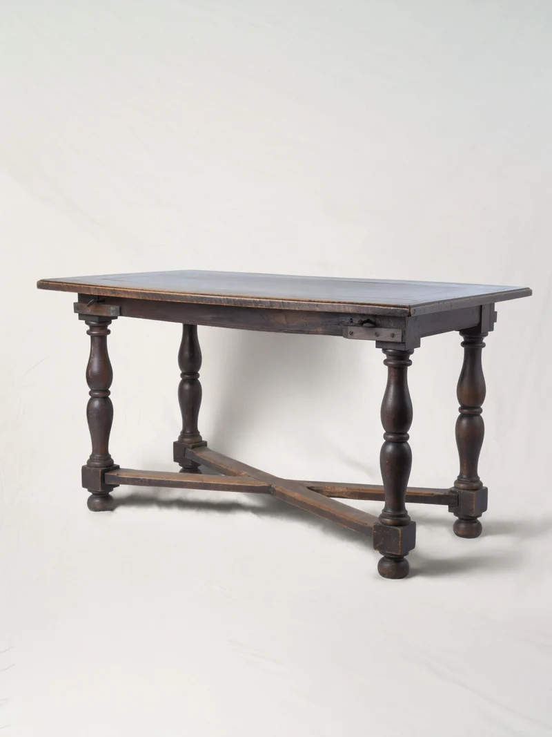 Early-20th-Century French Country Walnut Console Table - 51¼"