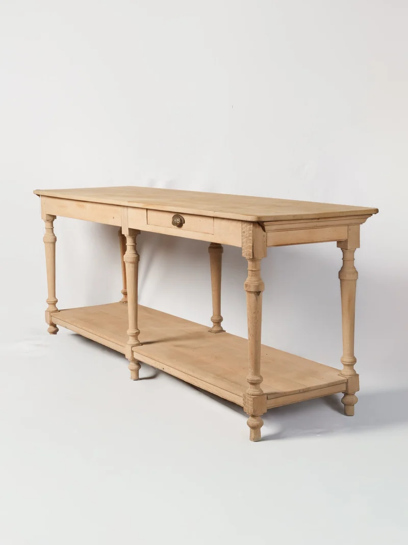 Early 20th-Century French Oak Draper’s Table - 79¼" x 23¾"