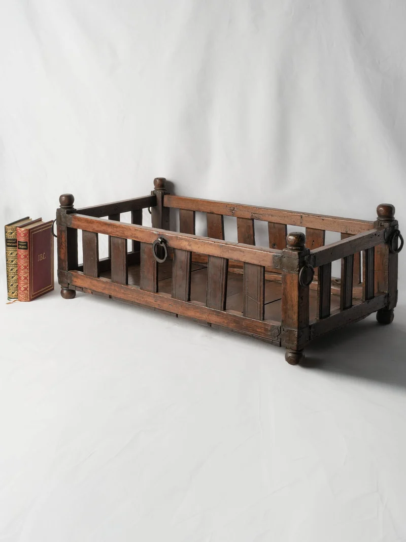 Antique French Folk Art Suspended Cradle -32¾"