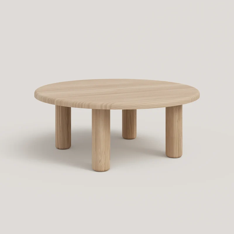 Round Solid Wood Coffee Table 87 cm - Maset