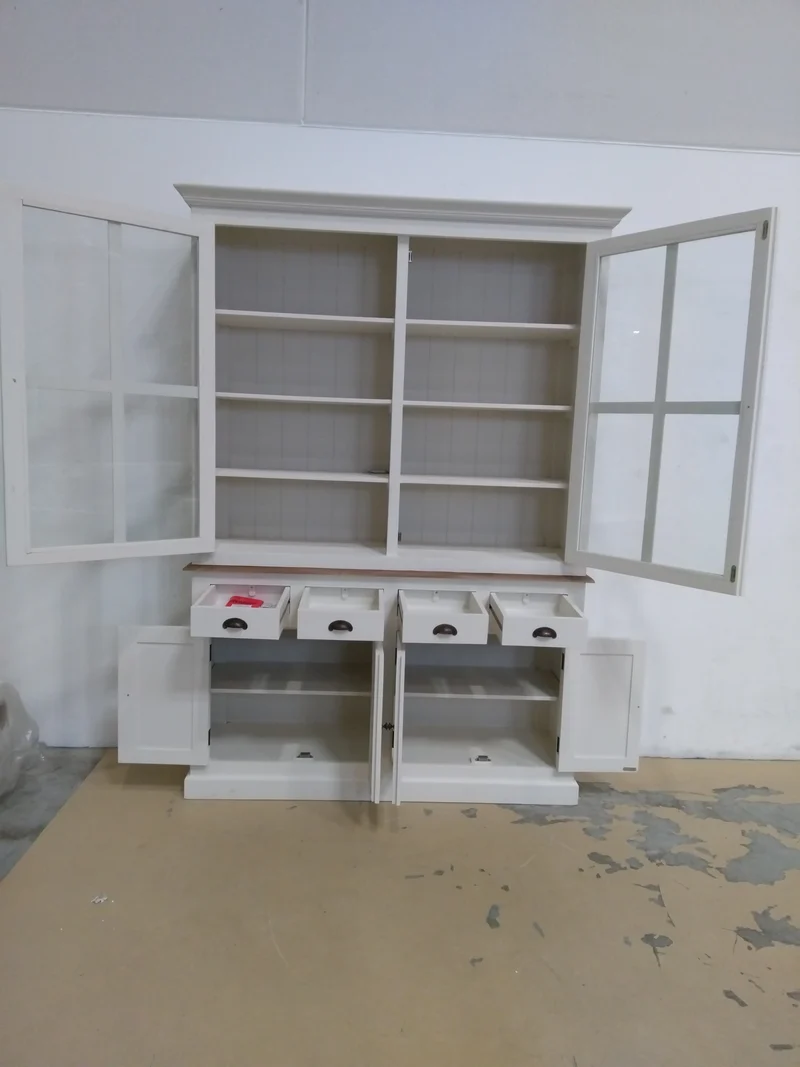 Buffet LOBERON Morningside en bois massif blanc fabrication main
