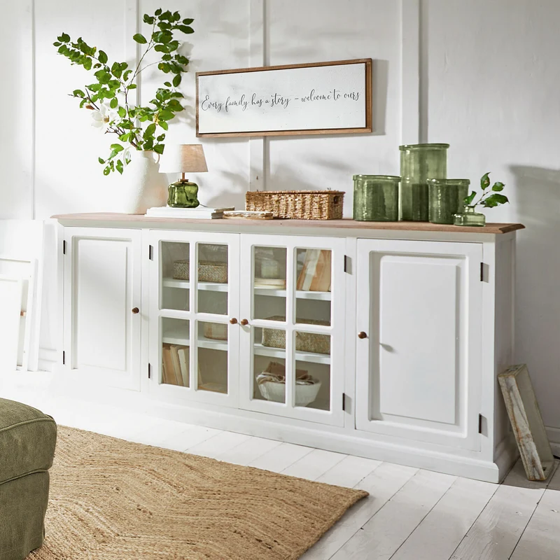Commode LOBERON Kostan en bois massif blanc
