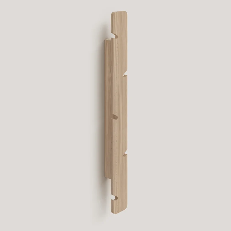 Wall coat rack Saona in solid pine wood 100 cm