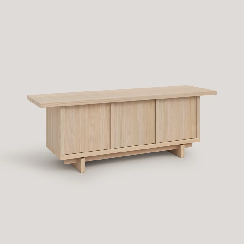 Pi TV furniture made of solid wood with 3 doors 148 cm