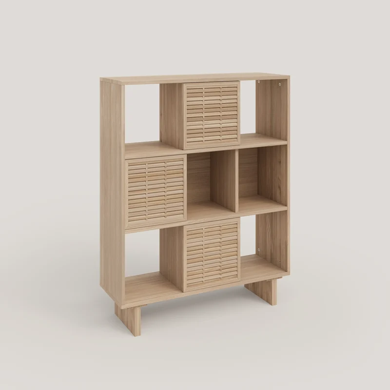 Shelving Morell in pine with 3 doors mallorquina 98 cm