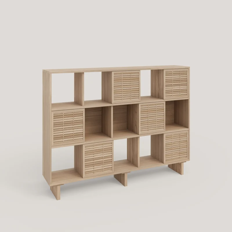 Shelving Morella of pine with 3 or 6 doors mallorquina 160 cm