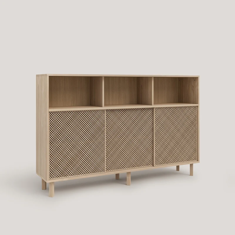 Sideboard Mundina in pine with 3 doors 180 cm
