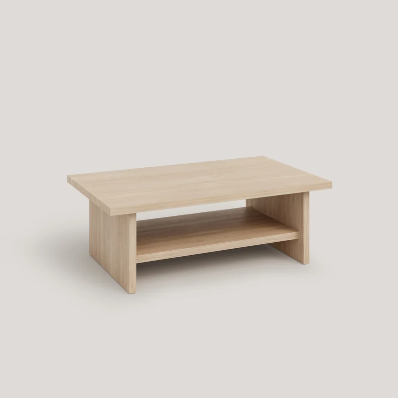 Binibeca - Rectangular coffee table in wood 100 cm