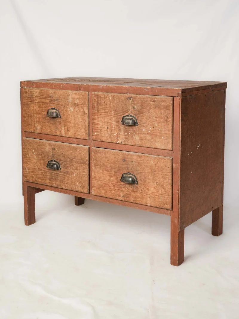 Rustic Four-Drawer Small Workshop Cabinet - 28¾"x 34¾"