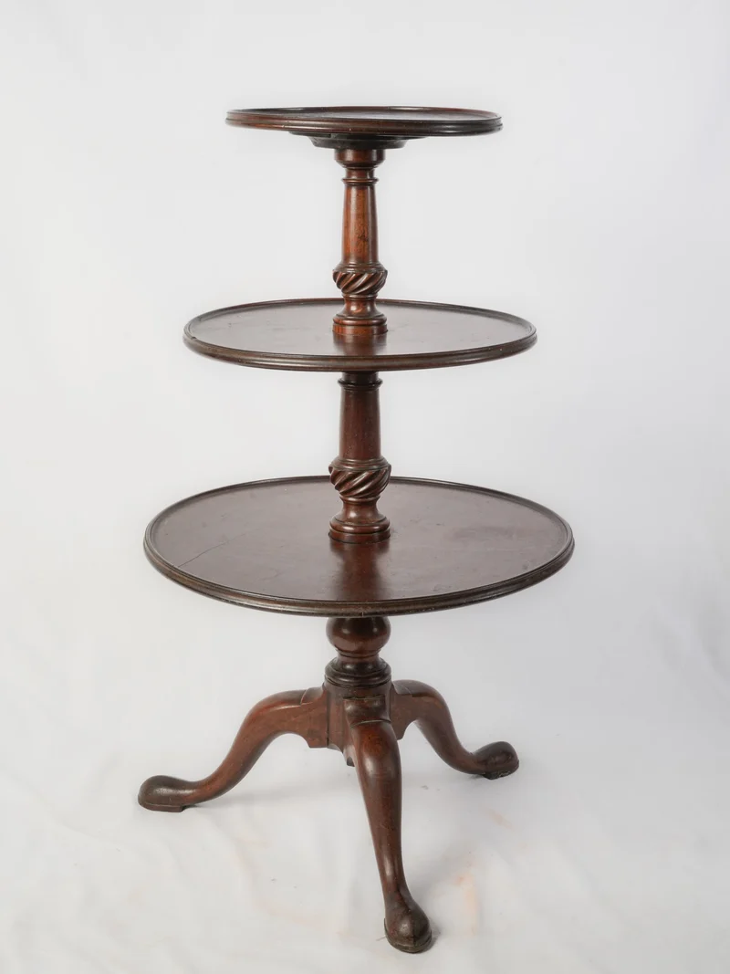 Large Victorian Mahogany Three-Tier Dumbwaiter - 41¾"