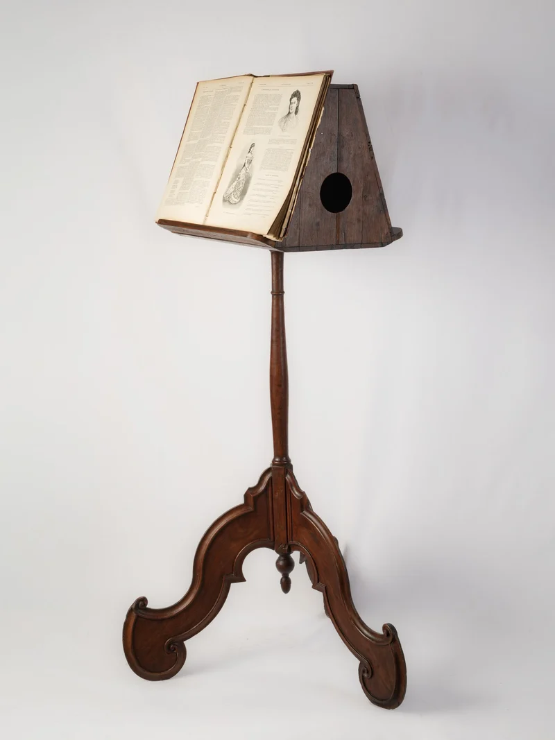 Large 19th Century Italian Double-Sided Lectern in Oak & Walnut - 62¼" x 28¾"