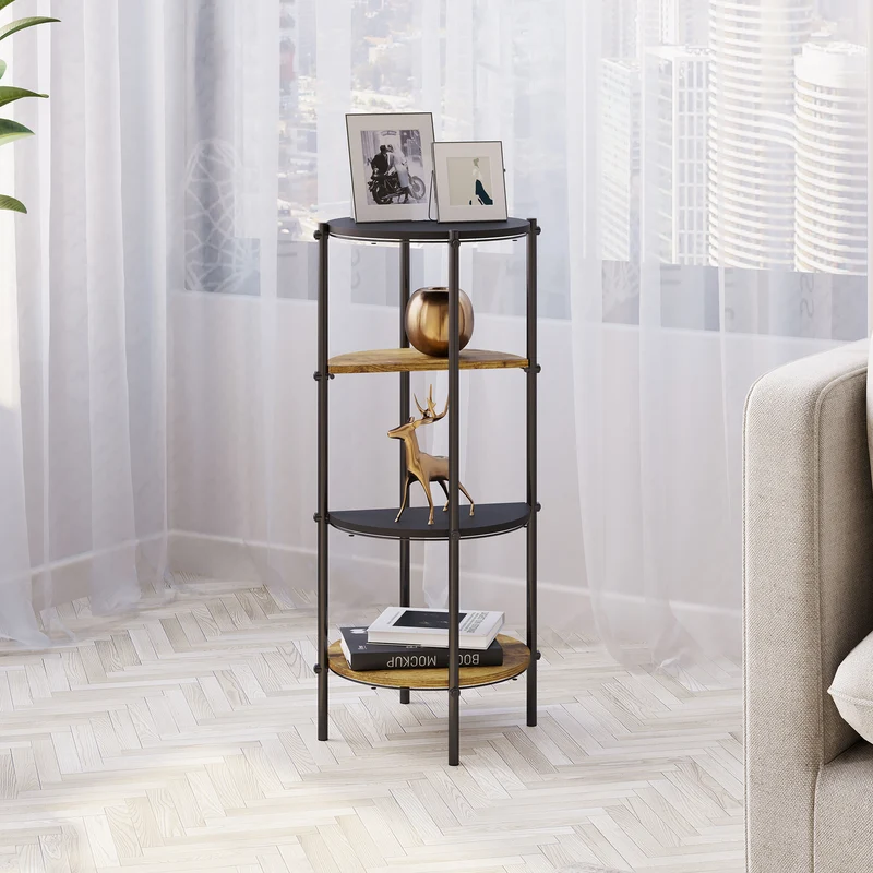Table d'appoint multi-étage - Rustique