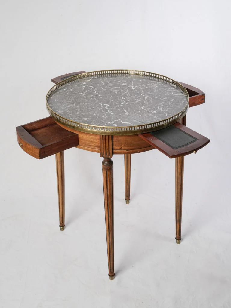 French Louis XVI Style Bouillotte Table - 28¾" x 24½"