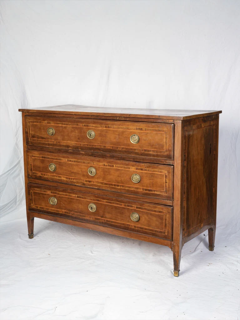 Elegant Late 18th-Century Louis XVI Walnut Commode - 37½" x 50½"
