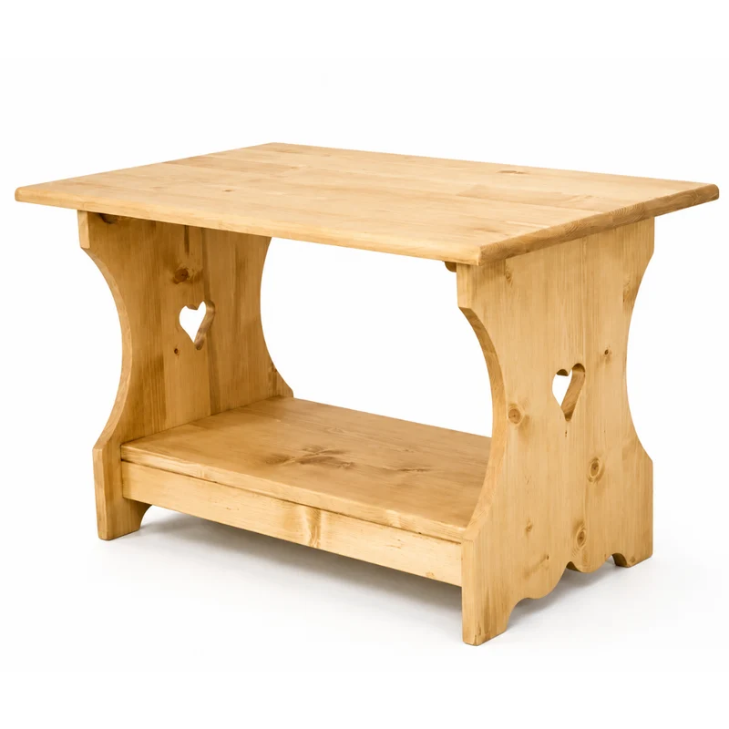 Table basse 70 cm avec coeur en épicéa massif huilé miel | OREGON