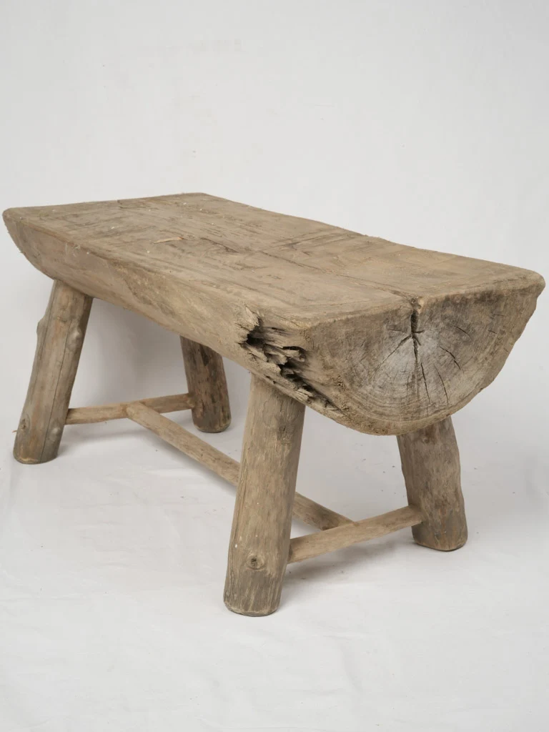 Primitive driftwood log coffee table 37½" x 17¾"