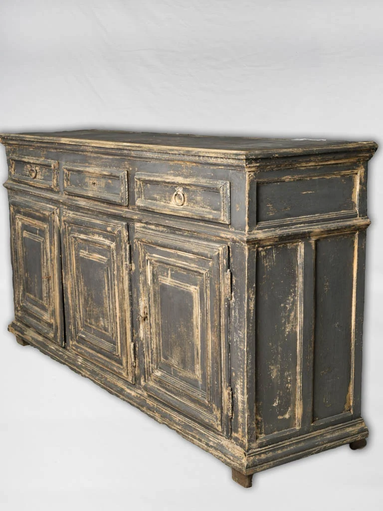 Superb Louis XIII sideboard buffet w/ charcoal patina 84¼"