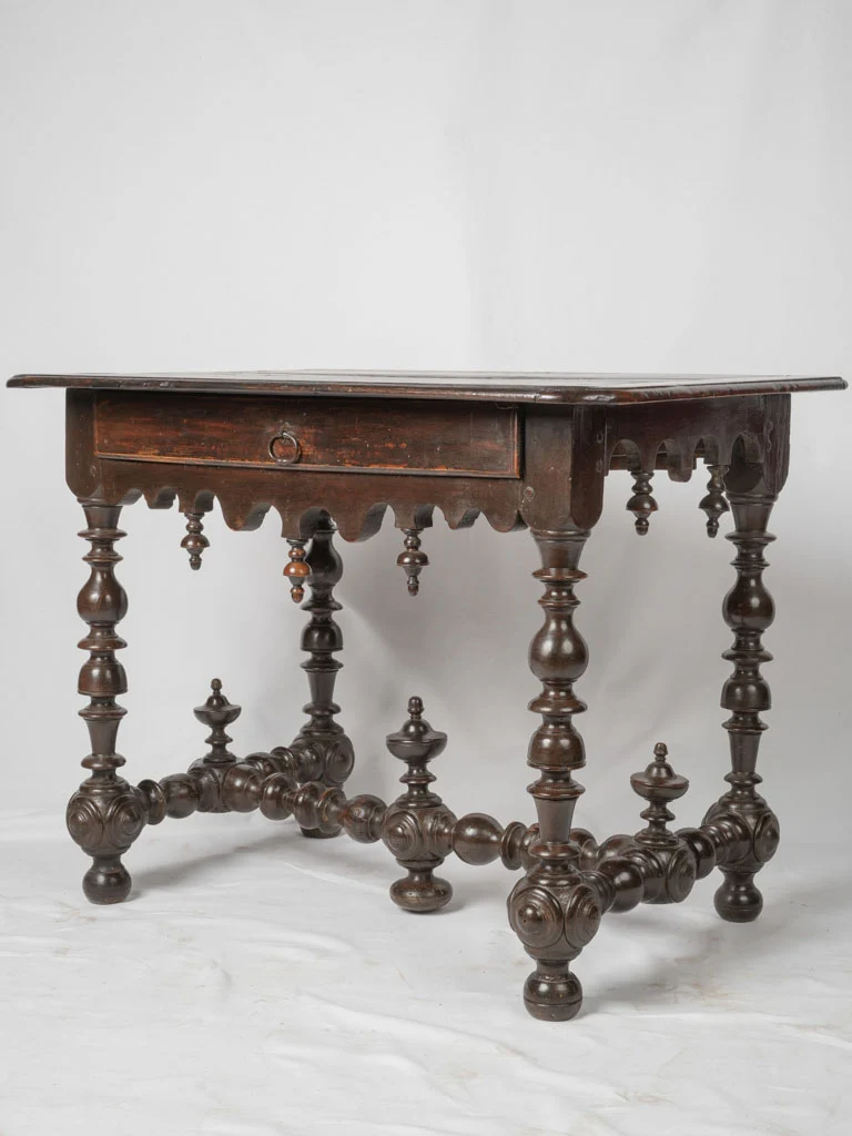 17th century Louis XIII walnut console w/ drawer 38½" x 24¾"