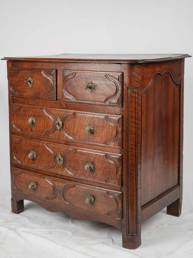 Small antique French walnut commode 37" x 38½"