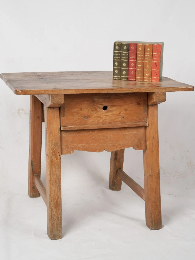 Late 19th-century Arolla pine side kitchen table from The Alps 30¼" x 22½"