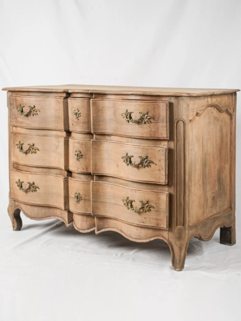 18th century Louis XV 3 drawer commode - stripped walnut - 52" x 26"