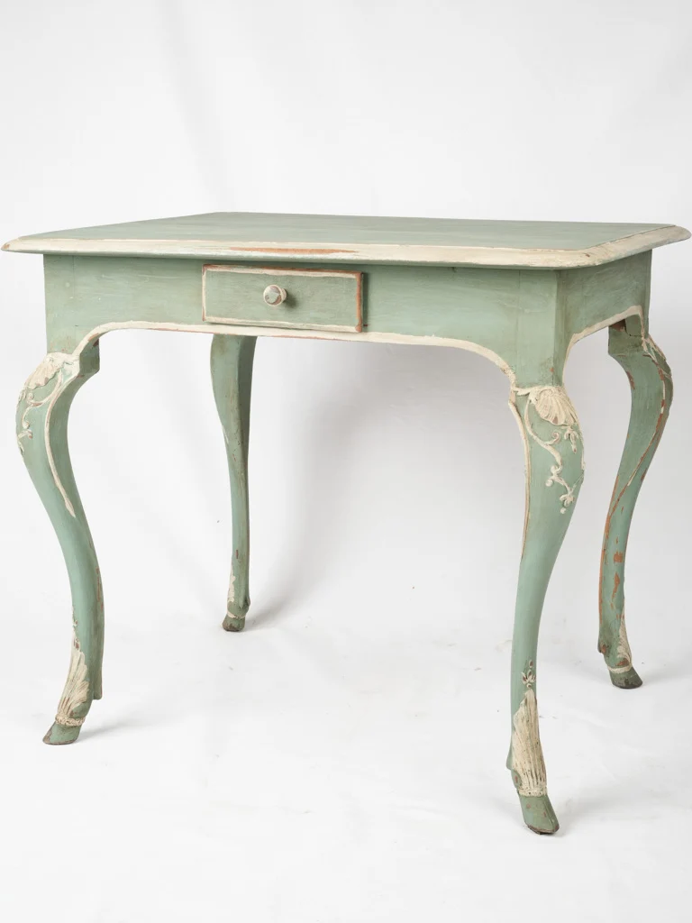 Provençale table - green and beige 25½" x 31"