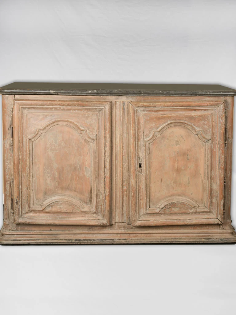 Extraordinary 18th-century Lyonnais buffet w/ green marble top 39¾"