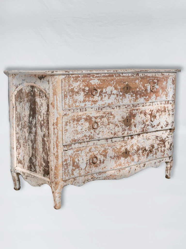 3-drawer commode / dresser w/ rustic painted French country patina 48¾"