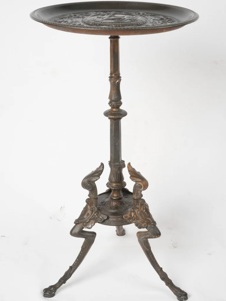 19th-century cast iron pedestal table Heracles & Prometheus - 29½"