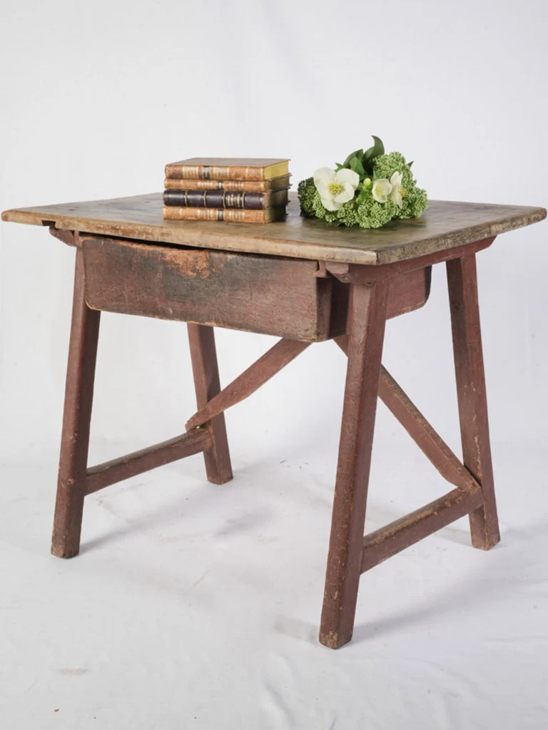 Petite 19th Century Spanish Mountain Table W/ Drawer - 36¼"