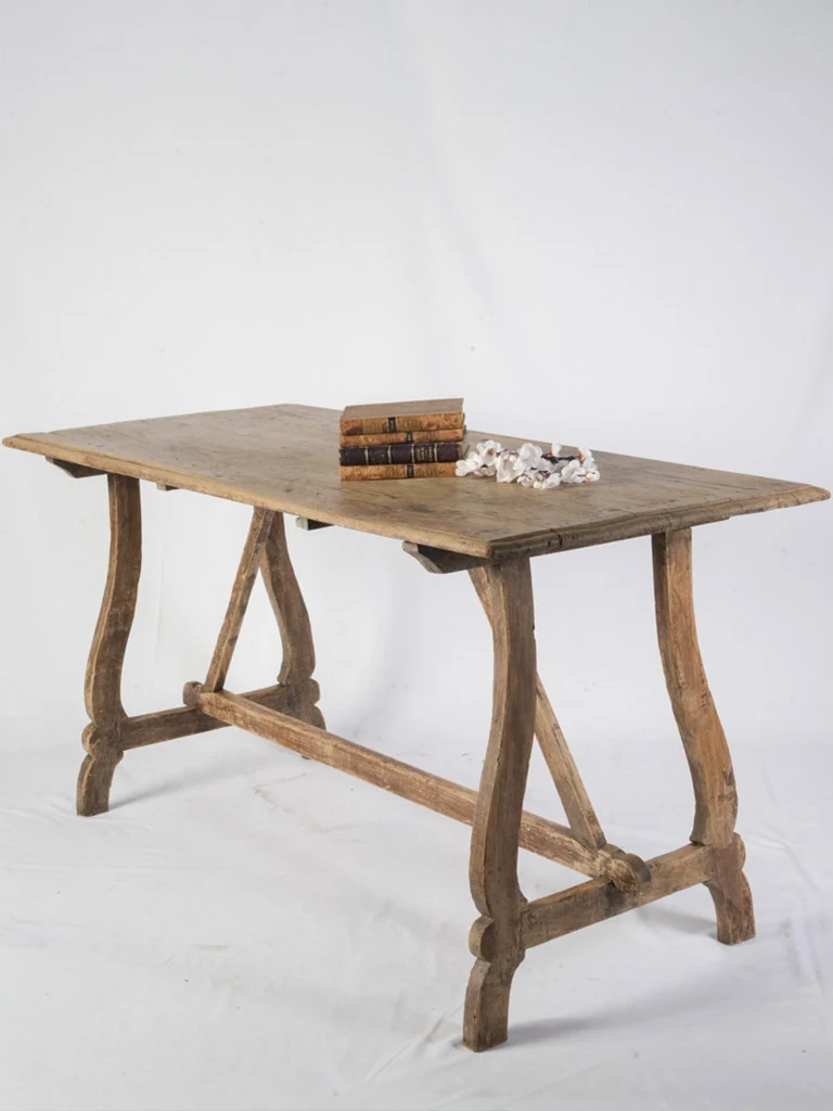 Rustic 18th Century Spanish Mountain Trestle Table in Fir - 62½"