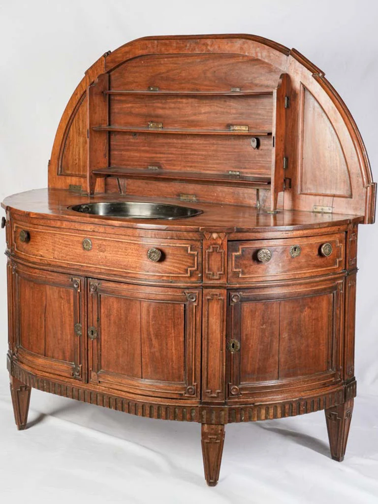 Rare Antique French Walnut Entertaining Cabinet w/ Lift-Top