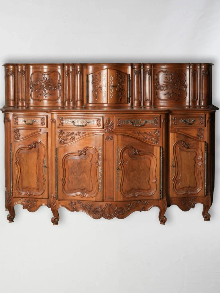 Exceptional Provençal Buffet in Solid Walnut by Dervieux Avignon Early 20th Century - 59½" x 86½"