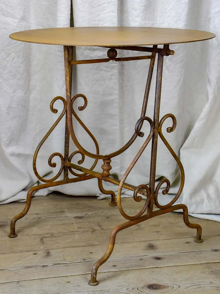 Antique French iron vigneron's table
