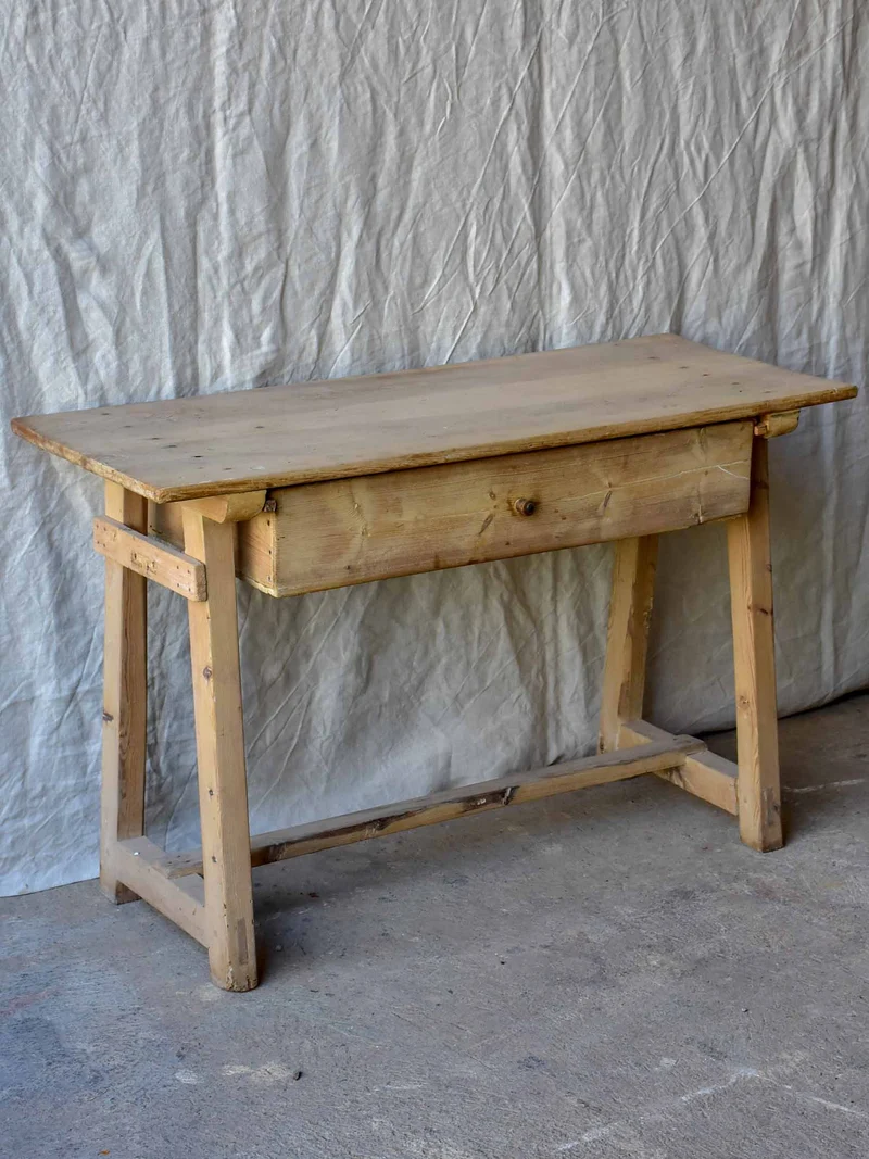 Rustic French antique console - raw timber