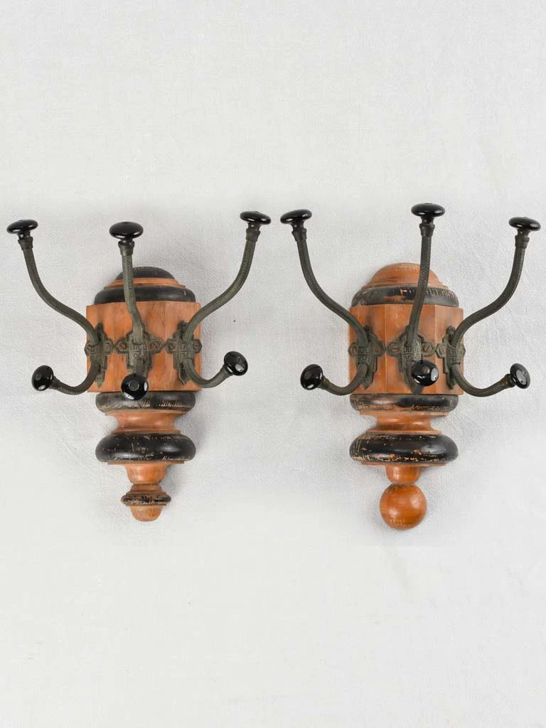 PAIR OF NAPOLEON III WALL BRACKETS - COAT RACKS