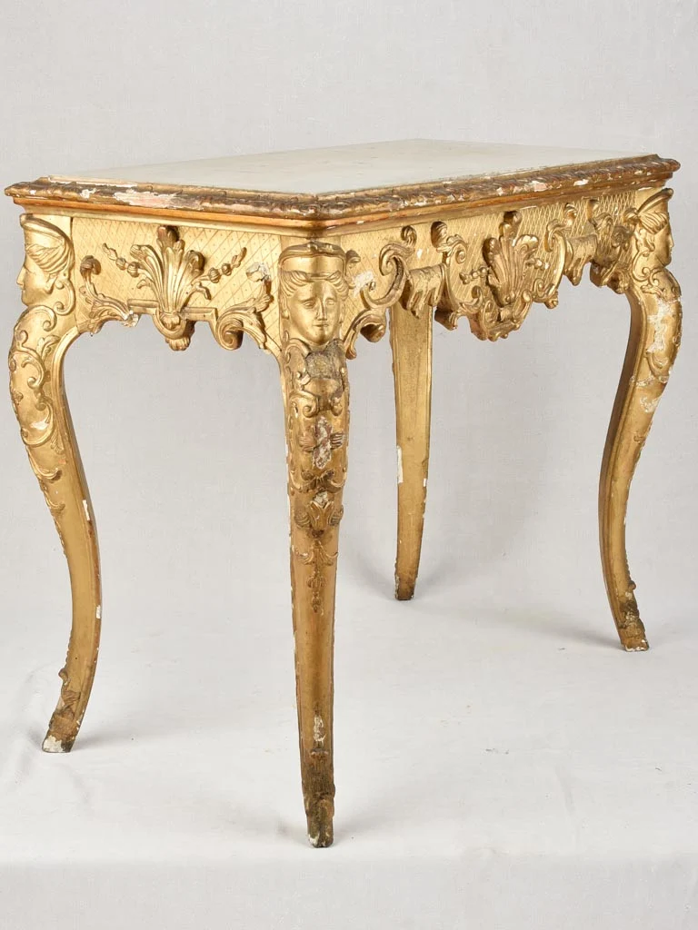 Regencey period console table with marble top