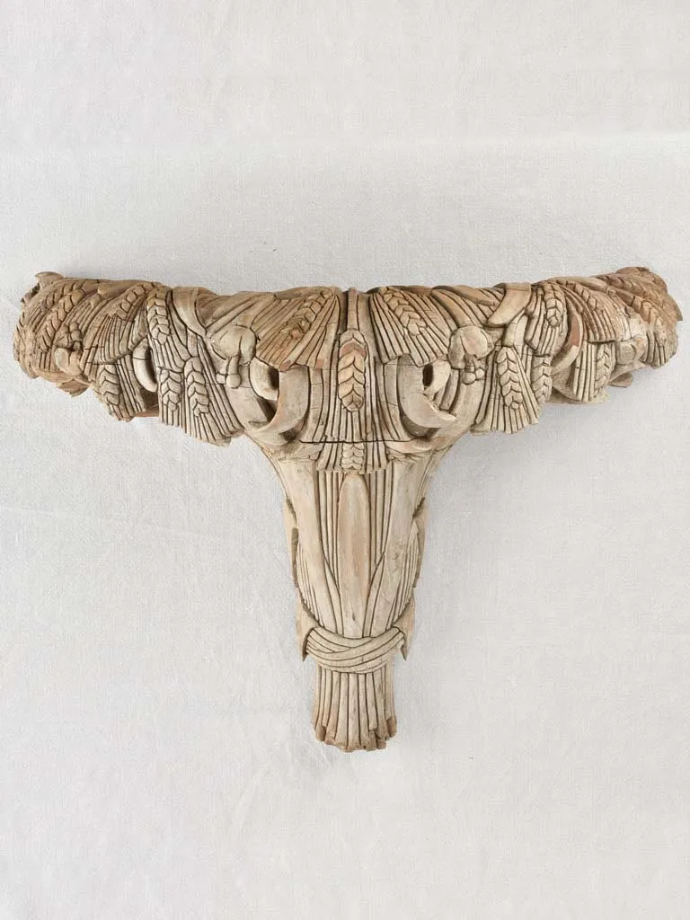 Carved wall light / console - wheat 19¾"