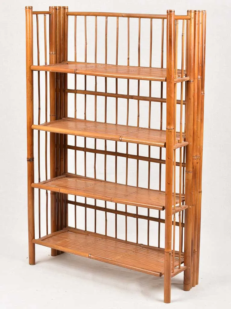 Folding bamboo shelving unit 43¾"