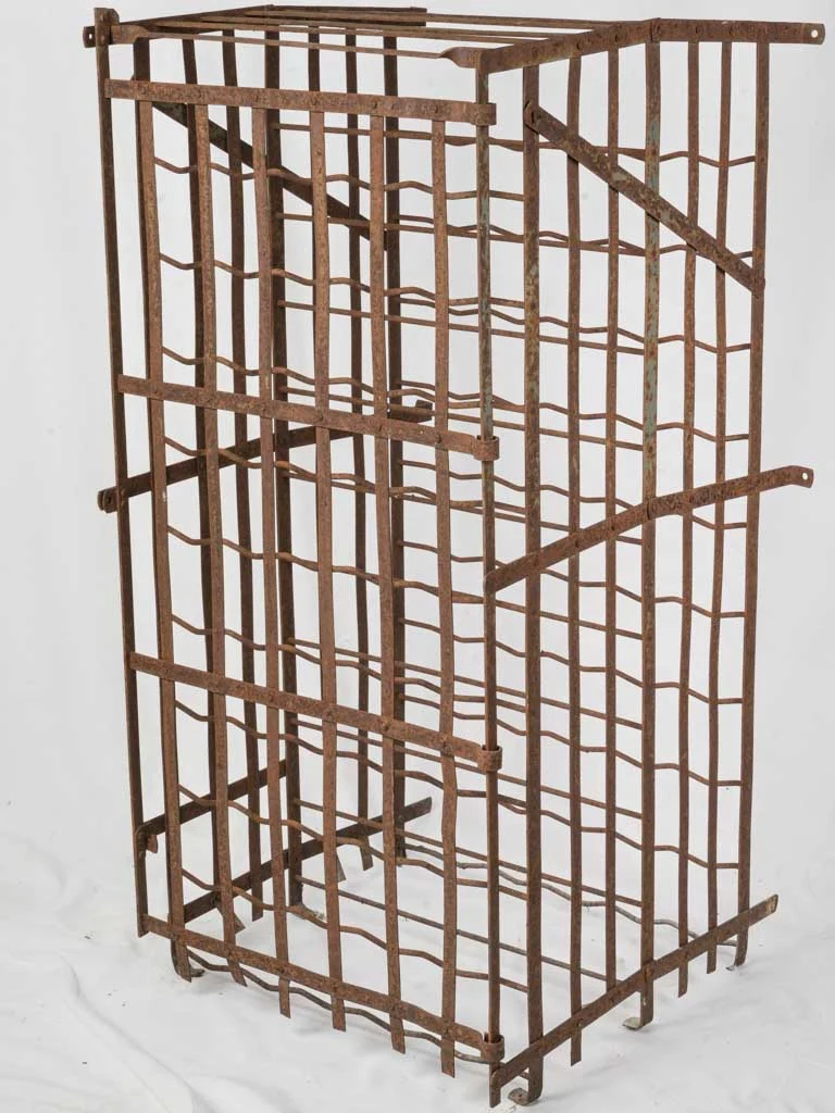 Mid-Century French Iron Wine Rack for 100 Bottles - 45¼"