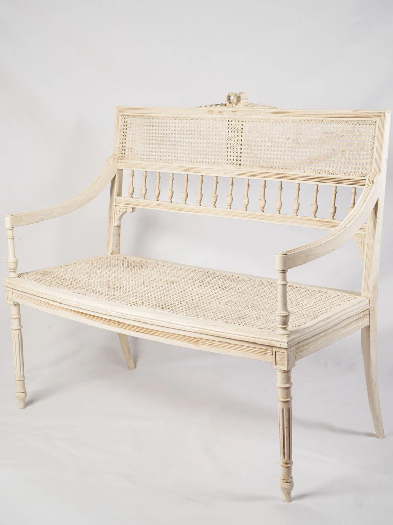 Early 20th-Century Louis XVI Style Caned Settee - 45" x 20½"