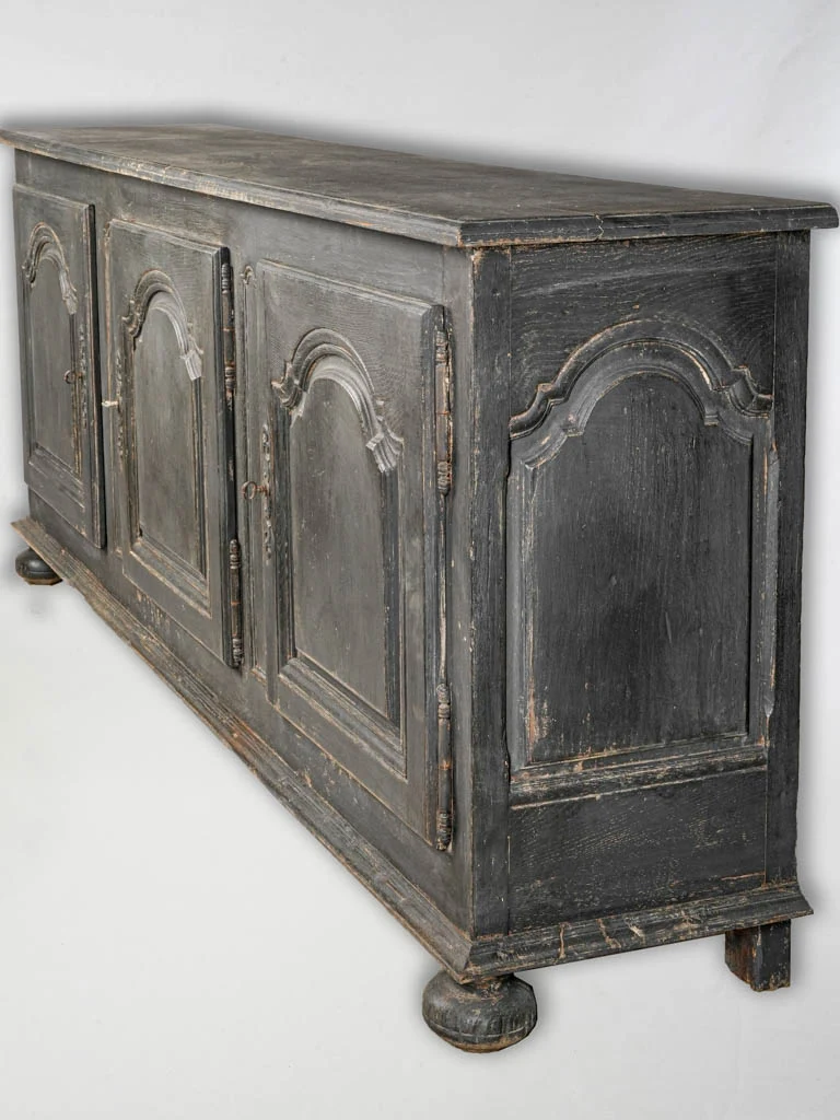 18th-Century French Black Painted Oak Sideboard - 88½" x 19¼"