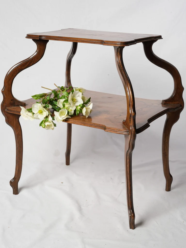 Art Nouveau Marquetry Two-Tiered Tea Table By Émile Gallé - 31½"