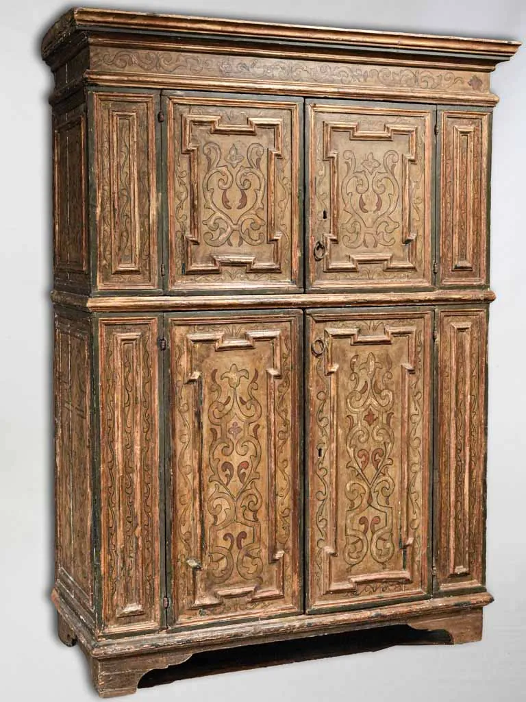 Stunning 17th-Century Italian Painted And Gilded Armoire - 79½"