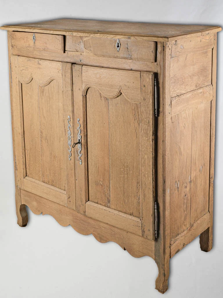 19th-Century Louis XV Style French Natural Oak Buffet - 59¾"