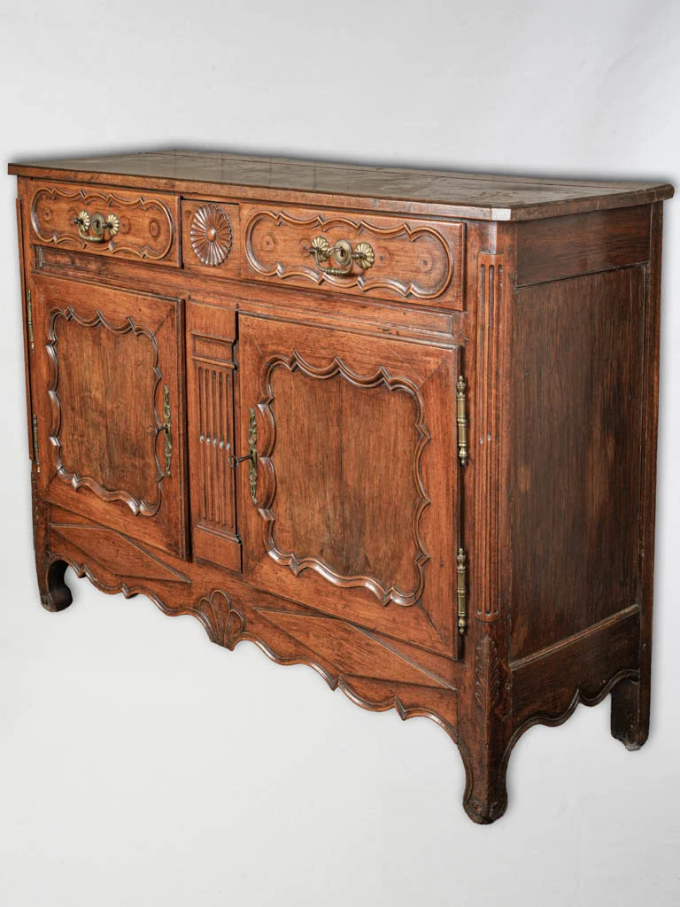 18th-Century Louis XV Walnut & Oak Buffet From Eastern France - 46½" x 64¼"