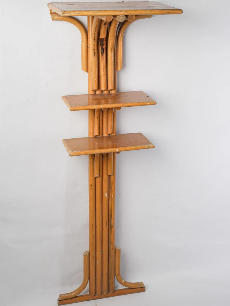French Mid-Century Modern Wooden Wall Shelf - 65" x 20½"