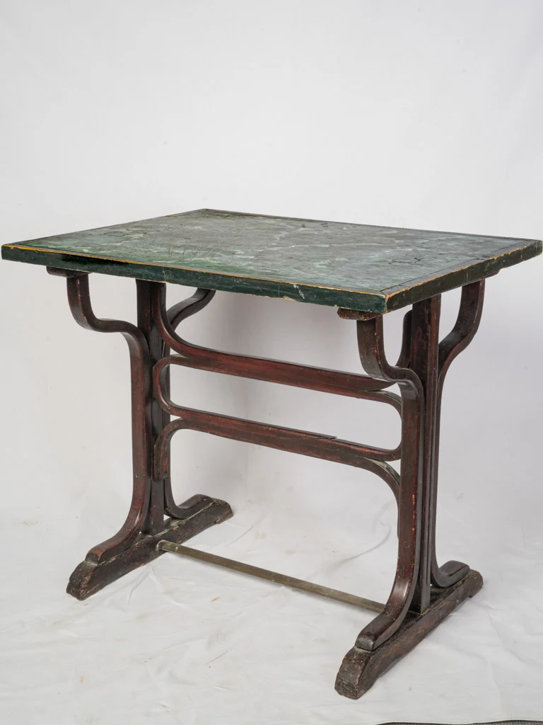 Early 20th-Century Fischel Bentwood Bistro Table W/ Faux Marble Top - 33½"