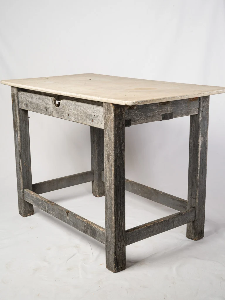 Industrial Work Table w/ Marble Top - 48½"