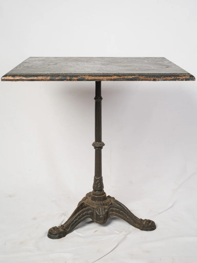 Vintage French Bistro Table W/ Zinc Top - 27½"